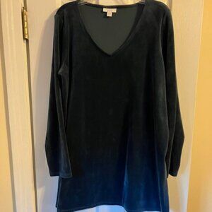 JJill Velour V-neck Tunic - Misses S